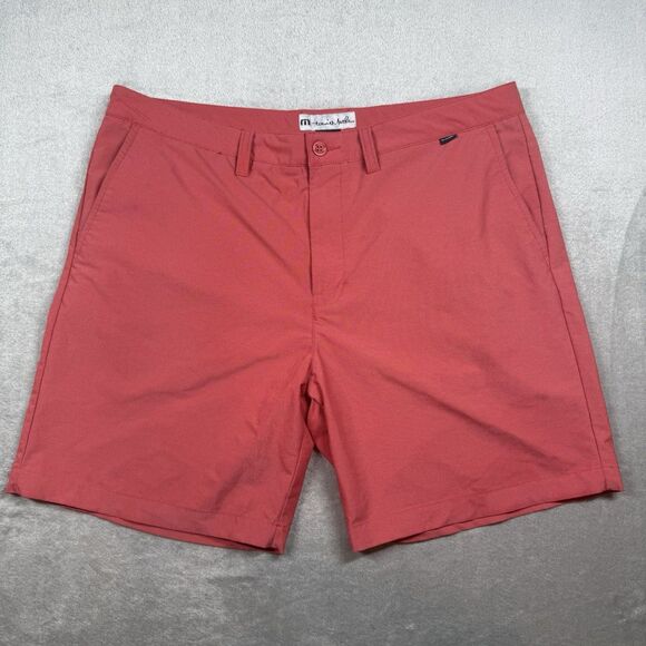 Travis Mathew Shorts Mens 38 Red Athletic Golf Lightweight Performance Casual - Picture 1 of 10
